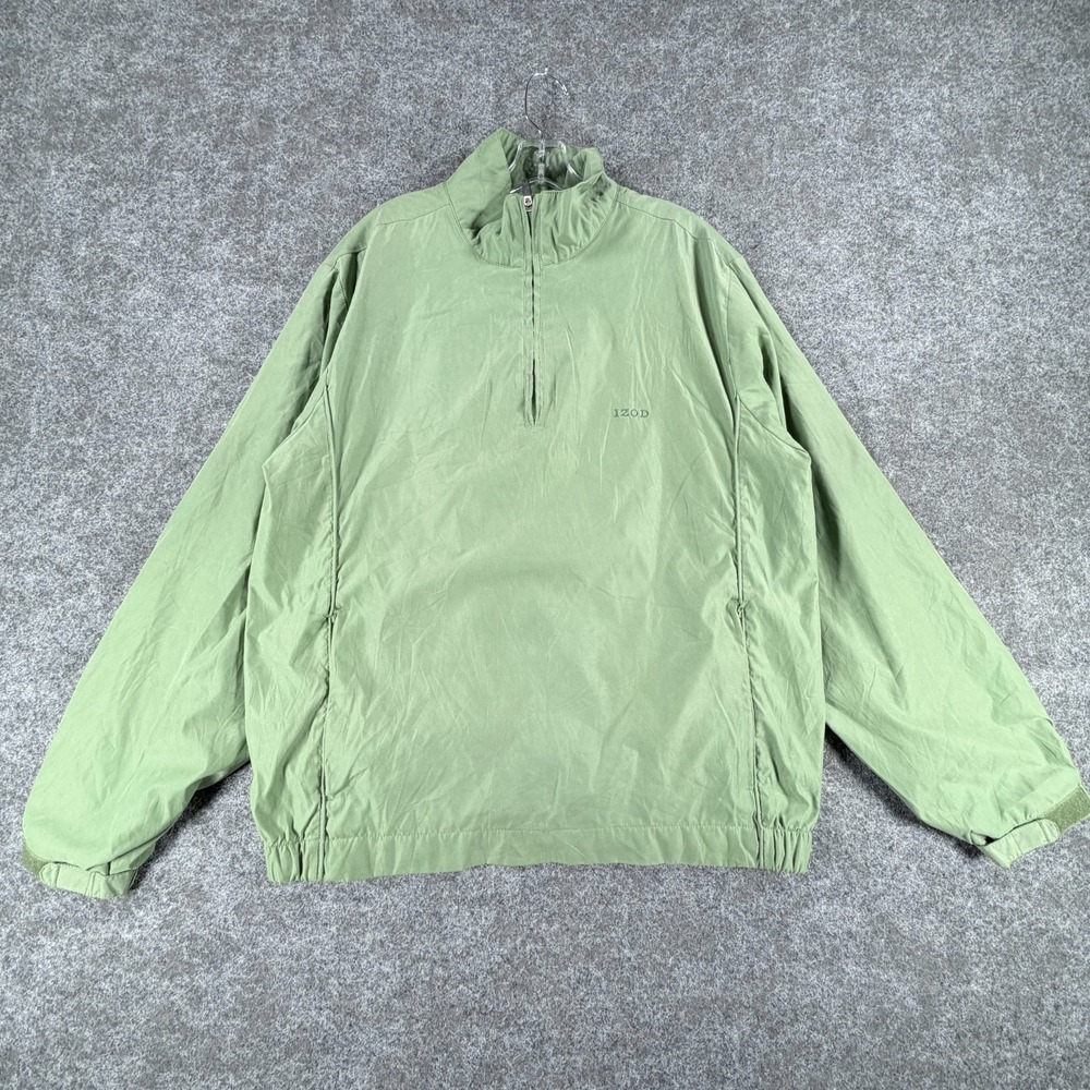 Izod‎ XFG Xtreme Function Golfwear Jacket Mens L Green Windbreaker Performance